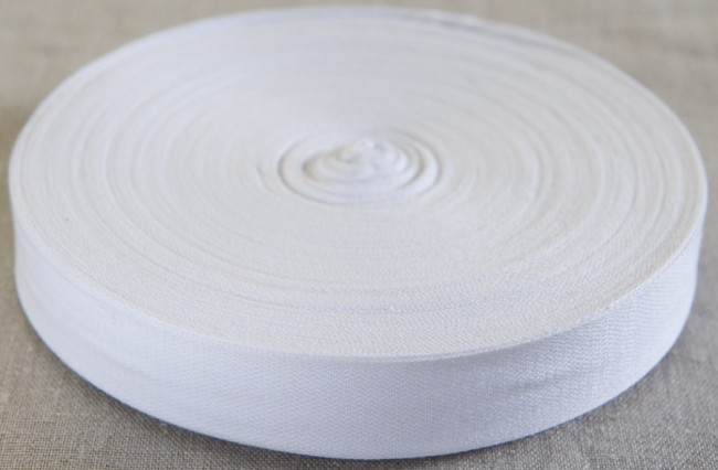One inch \ 25mm Cotton Tape White